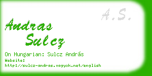 andras sulcz business card