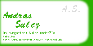 andras sulcz business card